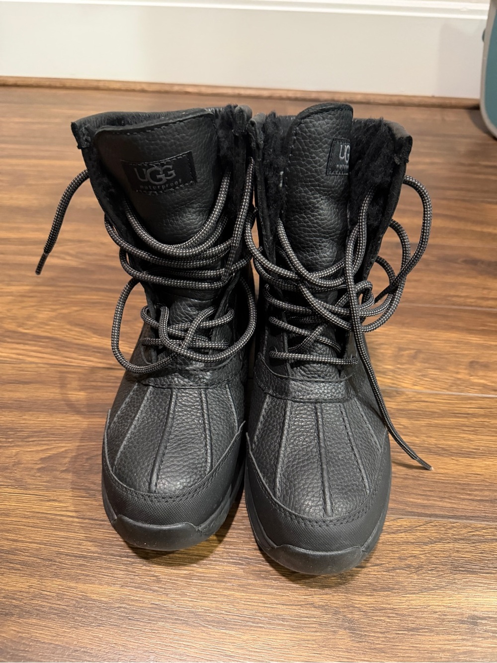 UGG Adirondack III Black Lace-Up Cold-Weather Boots